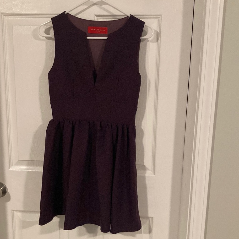 Low cut purple Akira dress
